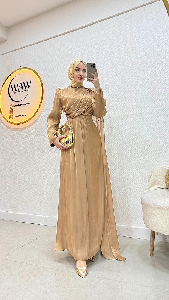 Önü Çapraz Taşlı Abiye - 14