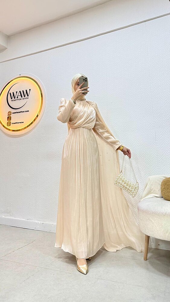 Önü Çapraz Taşlı Abiye - 16