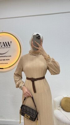 Örgü Triko Elbise - Waw Tesettür