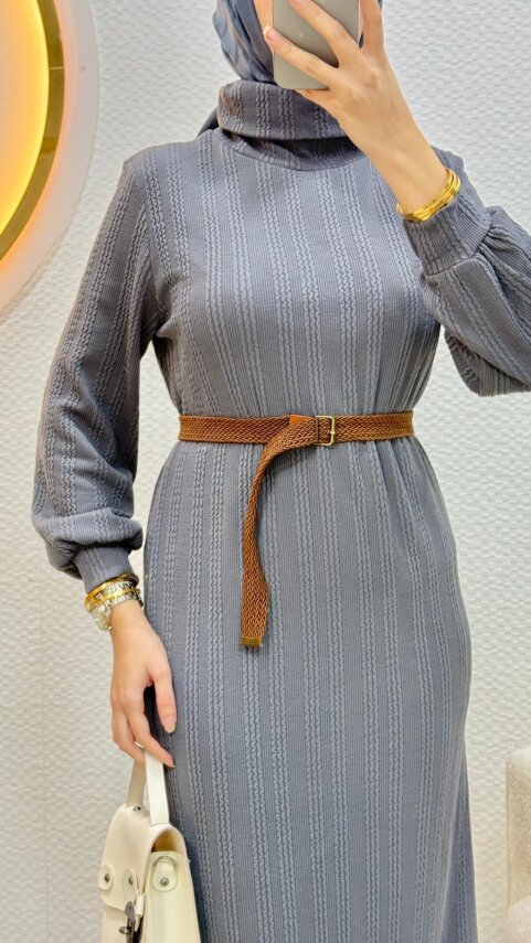 Örgü Triko Elbise - 6