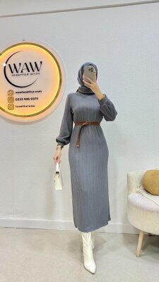 Örgü Triko Elbise - 6