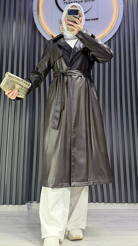 Oversize Trençkot - Waw Tesettür