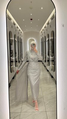 1 AL 1 BEDAVA - Parla Abiye Elbise - 7