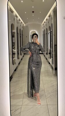 1 AL 1 BEDAVA - Parla Abiye Elbise - 6