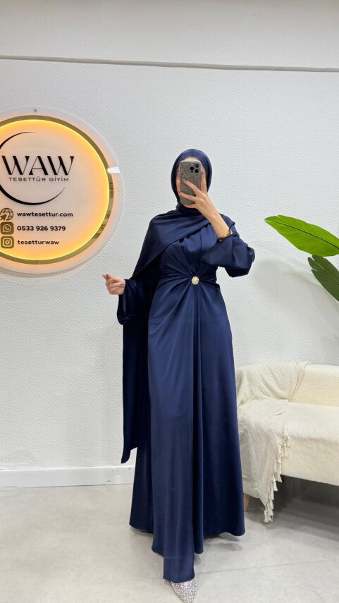 1 AL 1 BEDAVA - Pelerinli Saten Abiye - 2