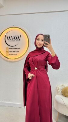 Pelerinli Saten Abiye - 12