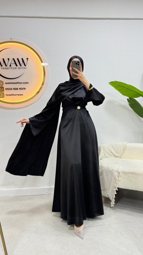 Pelerinli Saten Abiye - 3