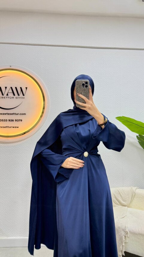 Pelerinli Saten Abiye - 4