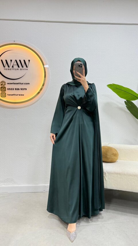 Pelerinli Saten Abiye - 7