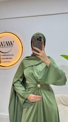 Pelerinli Saten Abiye - 8