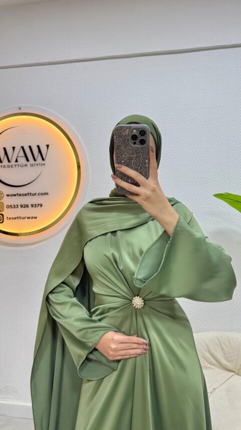 Pelerinli Saten Abiye - 8