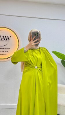 Pelerinli Saten Abiye - 9