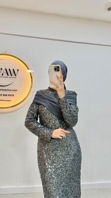 1 AL 1 BEDAVA - Pırıltı Abiye Elbise - Waw Tesettür