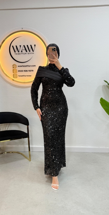 Pırıltı Abiye Elbise - 7