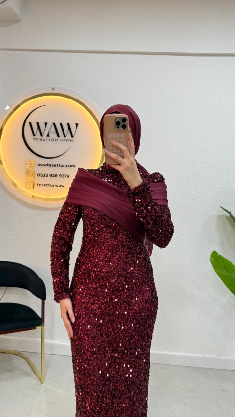 Pırıltı Abiye Elbise - 11