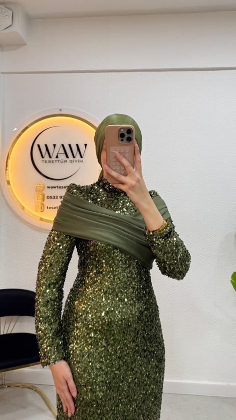 Pırıltı Abiye Elbise - 5