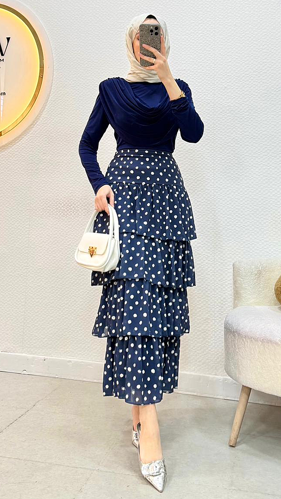 Puantiyeli Takım - Waw Tesettür