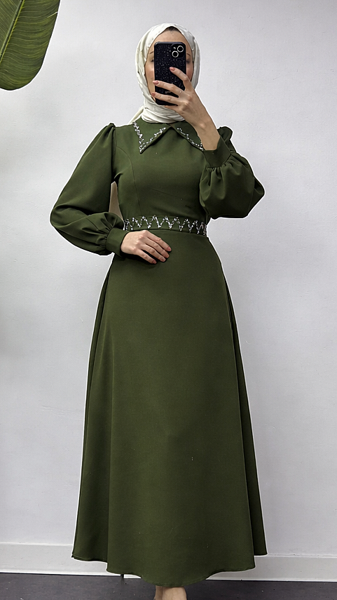 Rojda Elbise - Şal Hediyeli - Waw Tesettür