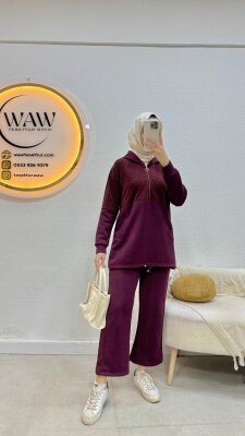 1 AL 1 BEDAVA - Simli Eşofman Takımı - Waw Tesettür