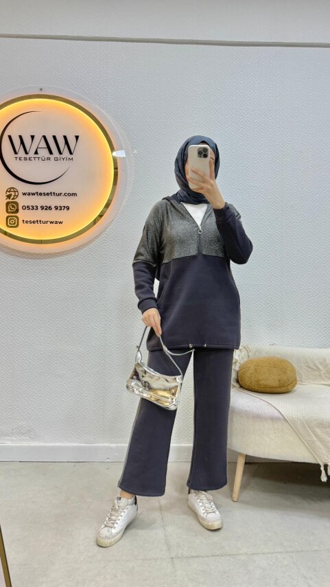 1 AL 1 BEDAVA - Simli Eşofman Takımı - 9