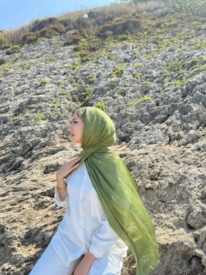 Sofya Abiye Şal - Haki - 3