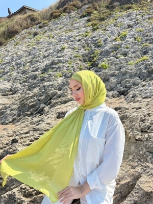 Sofya Abiye Şal - Yağ Yeşili - 1