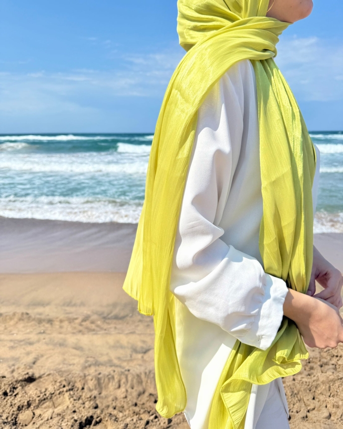 Sofya Abiye Şal - Yağ Yeşili - 4