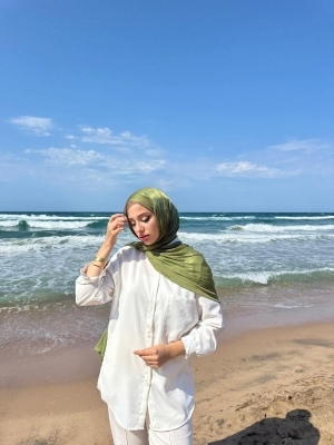 Sofya Abiye Şal - Haki - 1