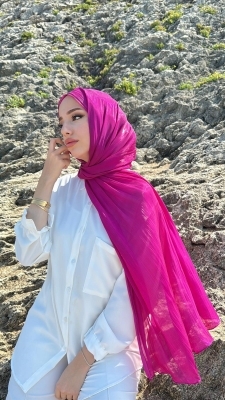 Sofya Abiye Şal - Fuşya - 1