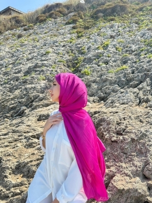 Sofya Abiye Şal - Fuşya - 2