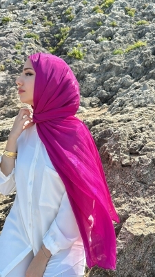 Sofya Abiye Şal - Fuşya - 3