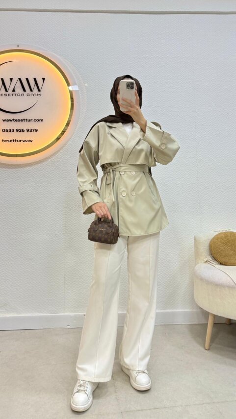 1 AL 1 BEDAVA - Tarz Trençkot - 4