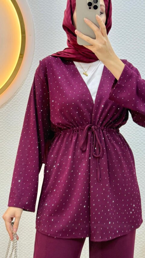 Taşlı Kimono Takım - 6