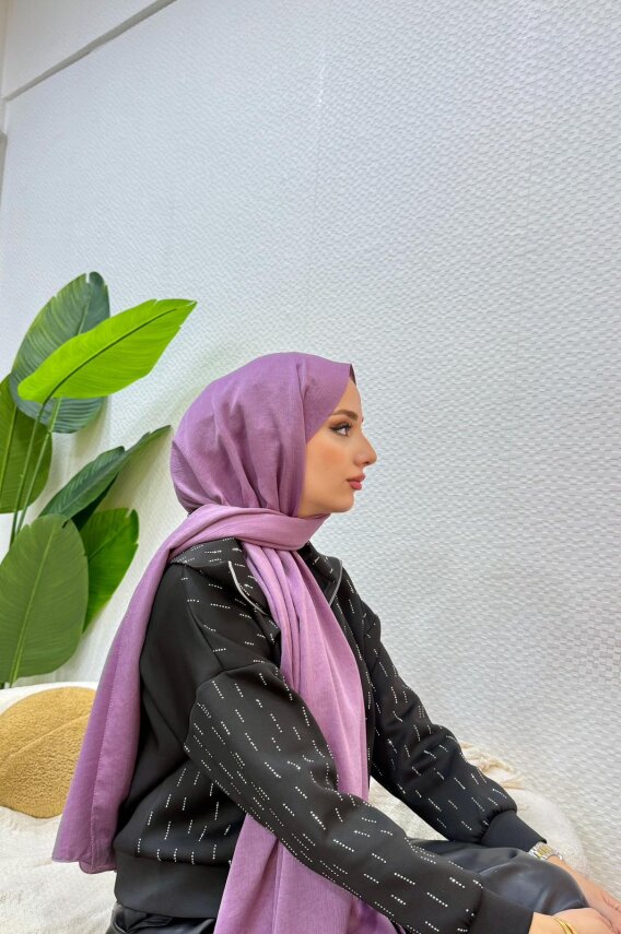 Tensel Kumaş Şal - Mor - 2