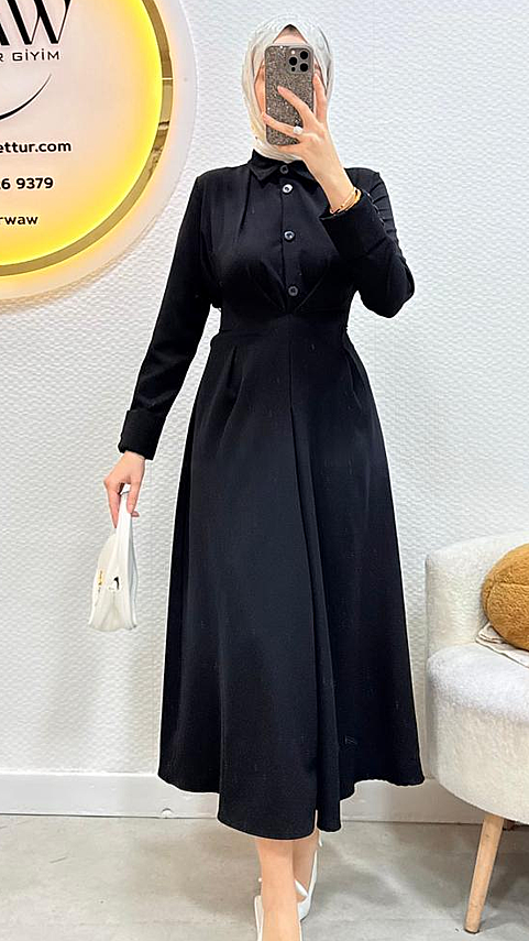 Vintage Elbise - Waw Tesettür