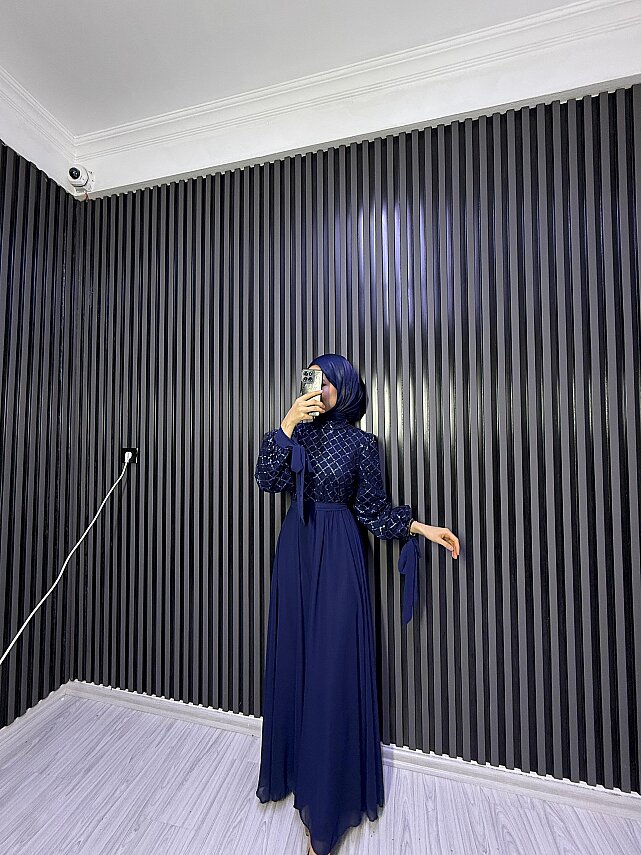 Nesrin Abiye Elbise - Cnr - Waw Tesettür