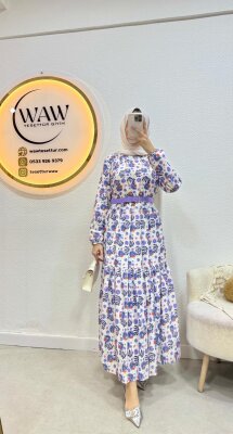 1 AL 1 BEDAVA - Yaprak Elbise - Waw Tesettür