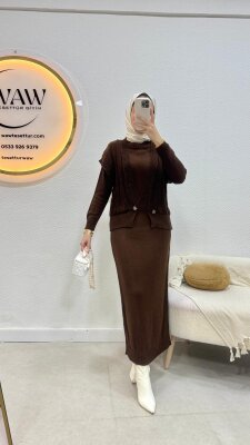 1 AL 1 BEDAVA - Yelekli Triko Takım - 6