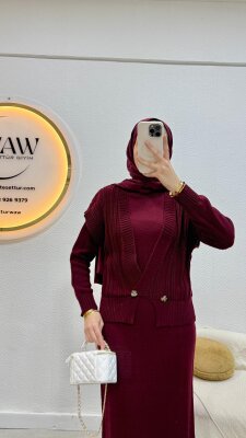 1 AL 1 BEDAVA - Yelekli Triko Takım - 8