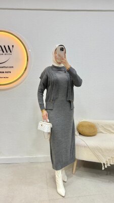 1 AL 1 BEDAVA - Yelekli Triko Takım - 3