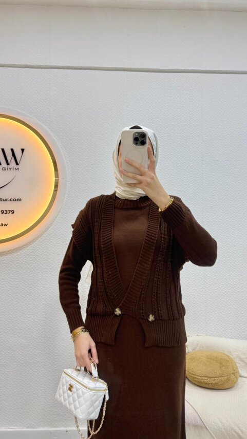 Yelekli Triko Takım - 5